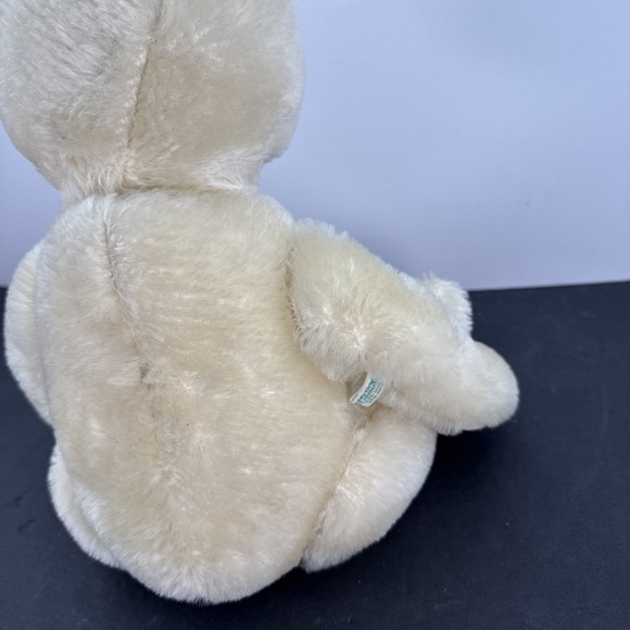 Hermann Original Teddy White Bear Mohair Jointed WestGermany 16" Growler usedVG+ - Picture 16 of 16
